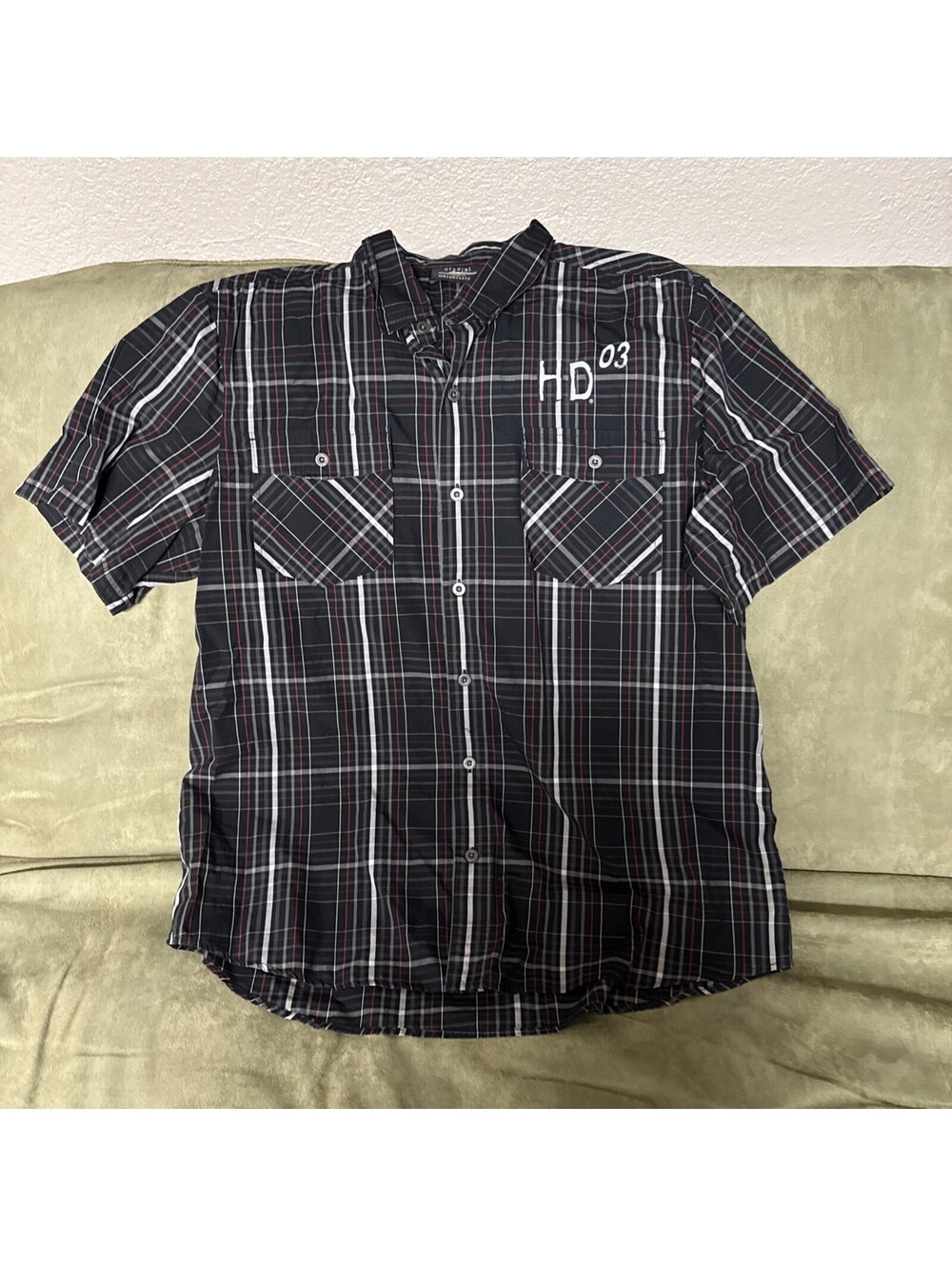 Harley-Davidson Men's Legendary 1903 Plaid Short Sleeve Woven Shirt XLarge